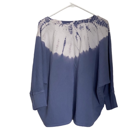 PURE JILL by J. JILL Organic Cotton Purple Tie Dye 3/4 Sleeves Crop Sweatshirt L - Picture 2 of 16